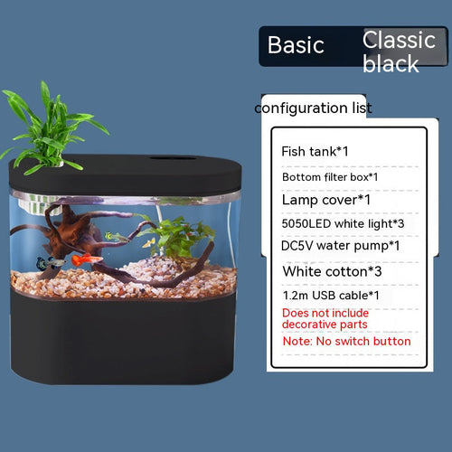 Aquarium Ecological Landscape Desktop Self-circulation Mini Small