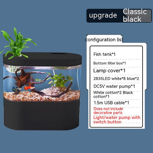 Aquarium Ecological Landscape Desktop Self-circulation Mini Small