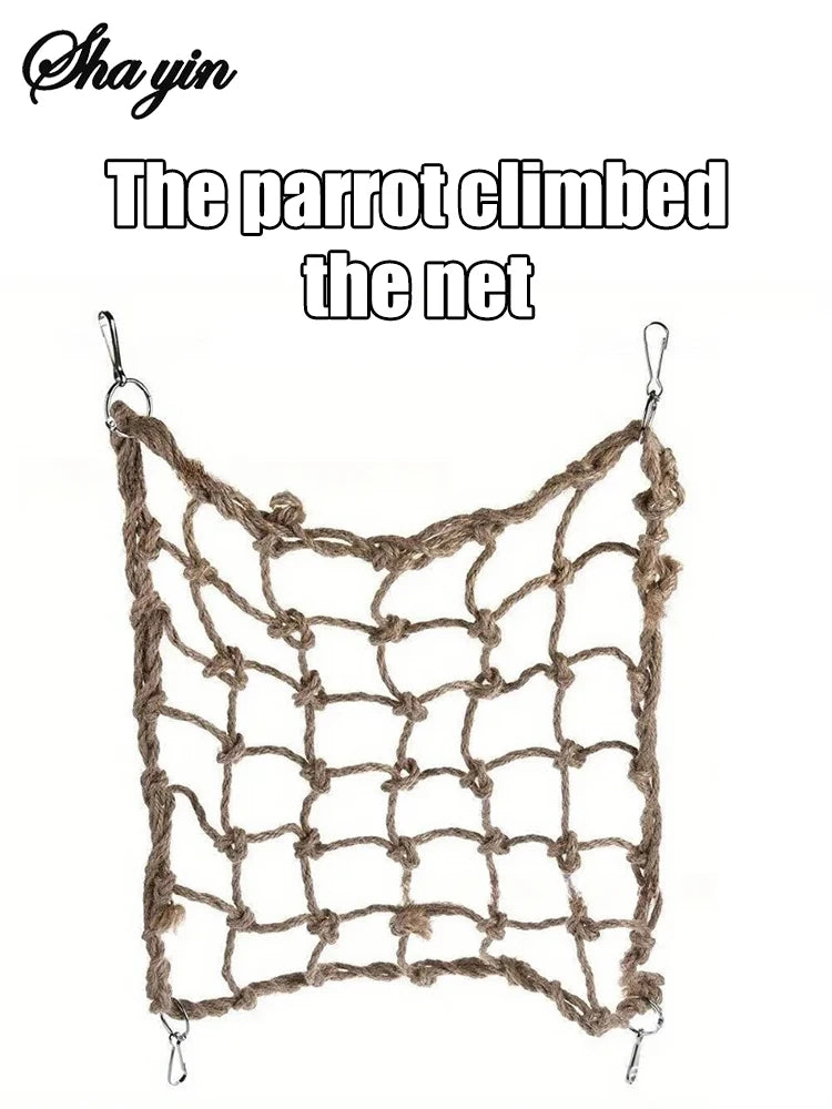 Bird Toy Parrot Rope Climbing Net Bird Supplies Gnawing Toy Parrot Adventure Adventure Toy