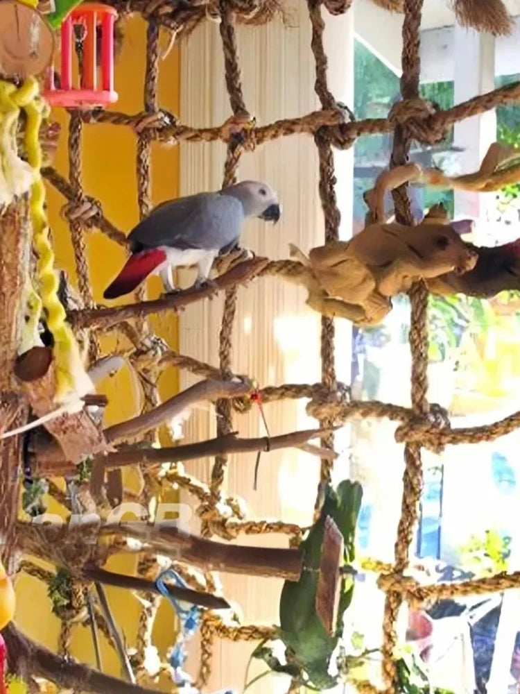 Bird Toy Parrot Rope Climbing Net Bird Supplies Gnawing Toy Parrot Adventure Adventure Toy