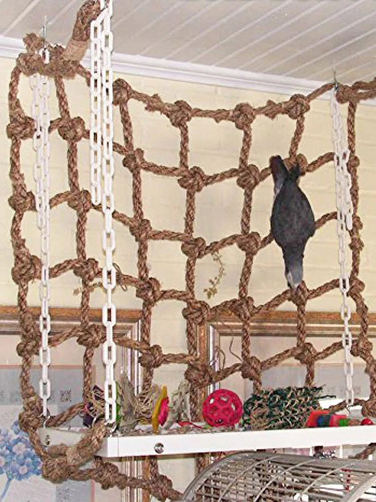 Bird Toy Parrot Rope Climbing Net Bird Supplies Gnawing Toy Parrot Adventure Adventure Toy