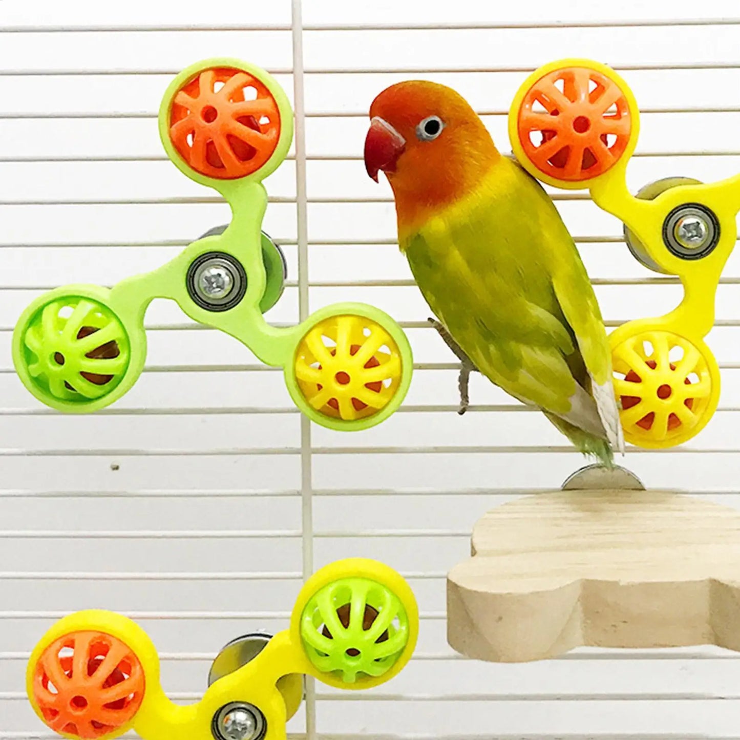 Parrot Toys Interactive  Rotating Windmill Toy Bird Cage Toy For Parrots Rotating  For Stimulation Entertainment Play Chewing