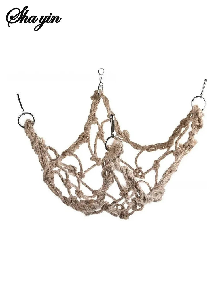 Bird Toy Parrot Rope Climbing Net Bird Supplies Gnawing Toy Parrot Adventure Adventure Toy
